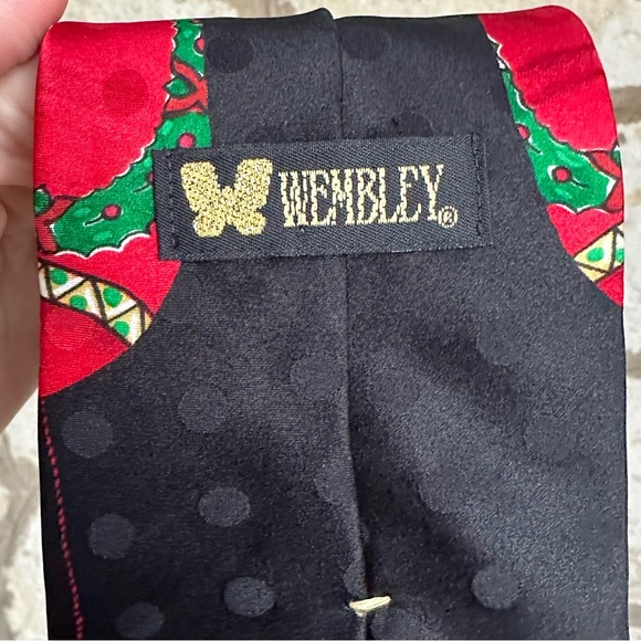 100% SILK WIMBLEY CHRISTMAS TIE - Picture 2 of 4